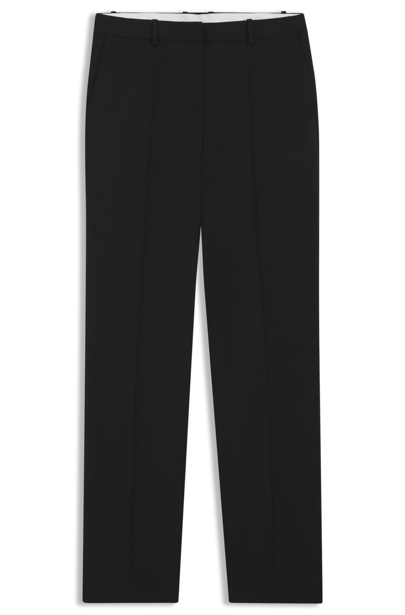 Kalhoty regular střihu z italské panenské vlny - Black