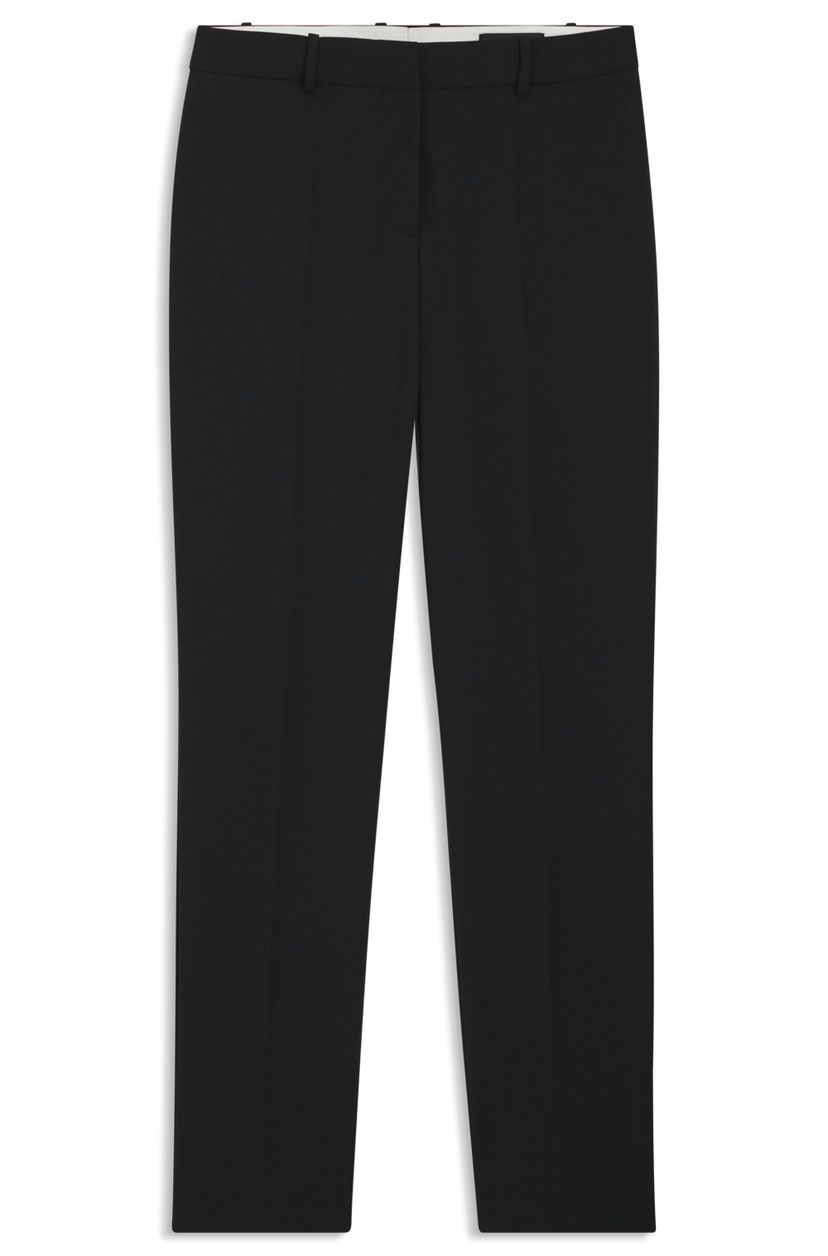 Kalhoty regular střihu z italské panenské vlny - Black