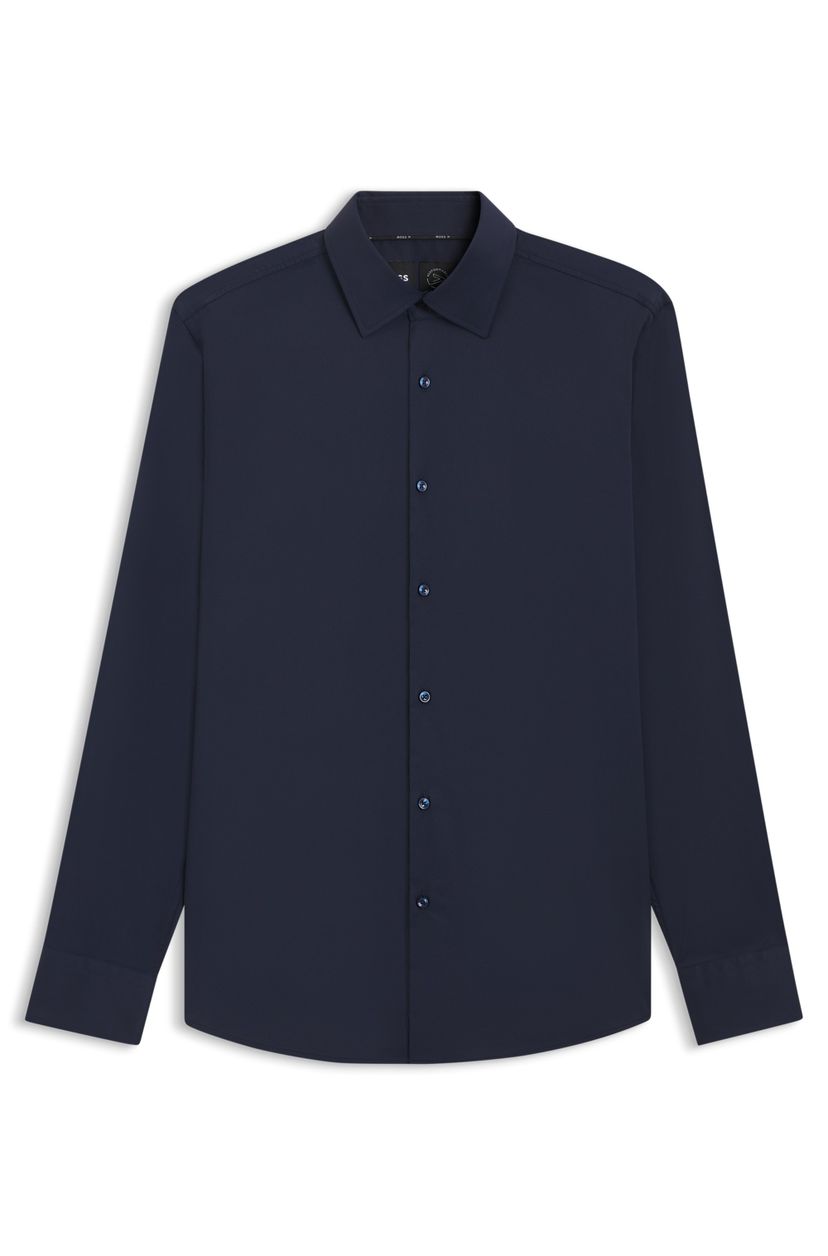 Košeľa úzkeho strihu z funkčného strečového kepra - Dark Blue