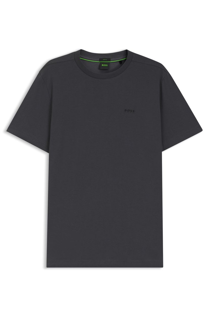 Tričko z elastické bavlny s logem - Dark Grey