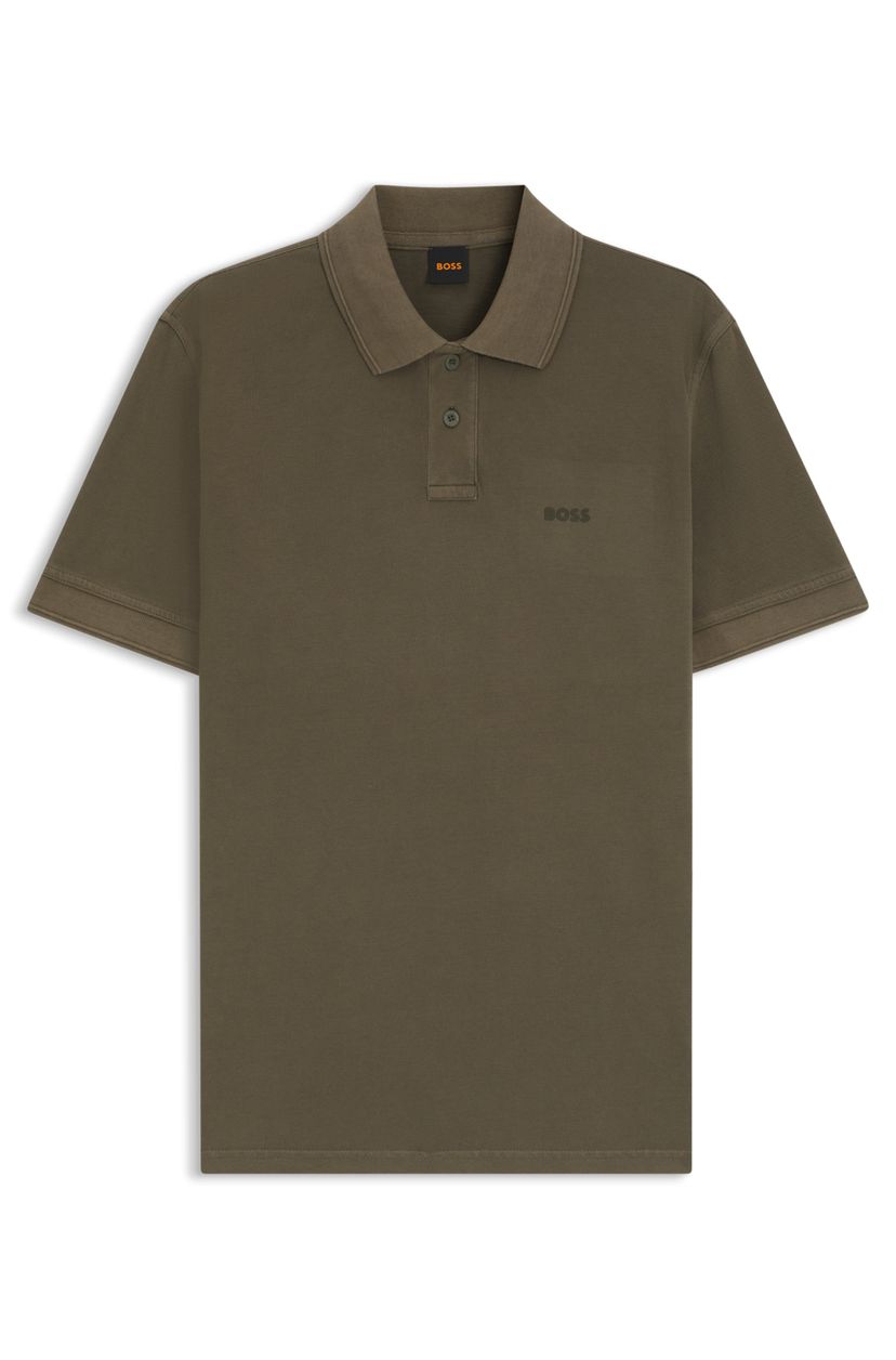 Polo tričko z bavlněného piké s potiskem loga - Open Green