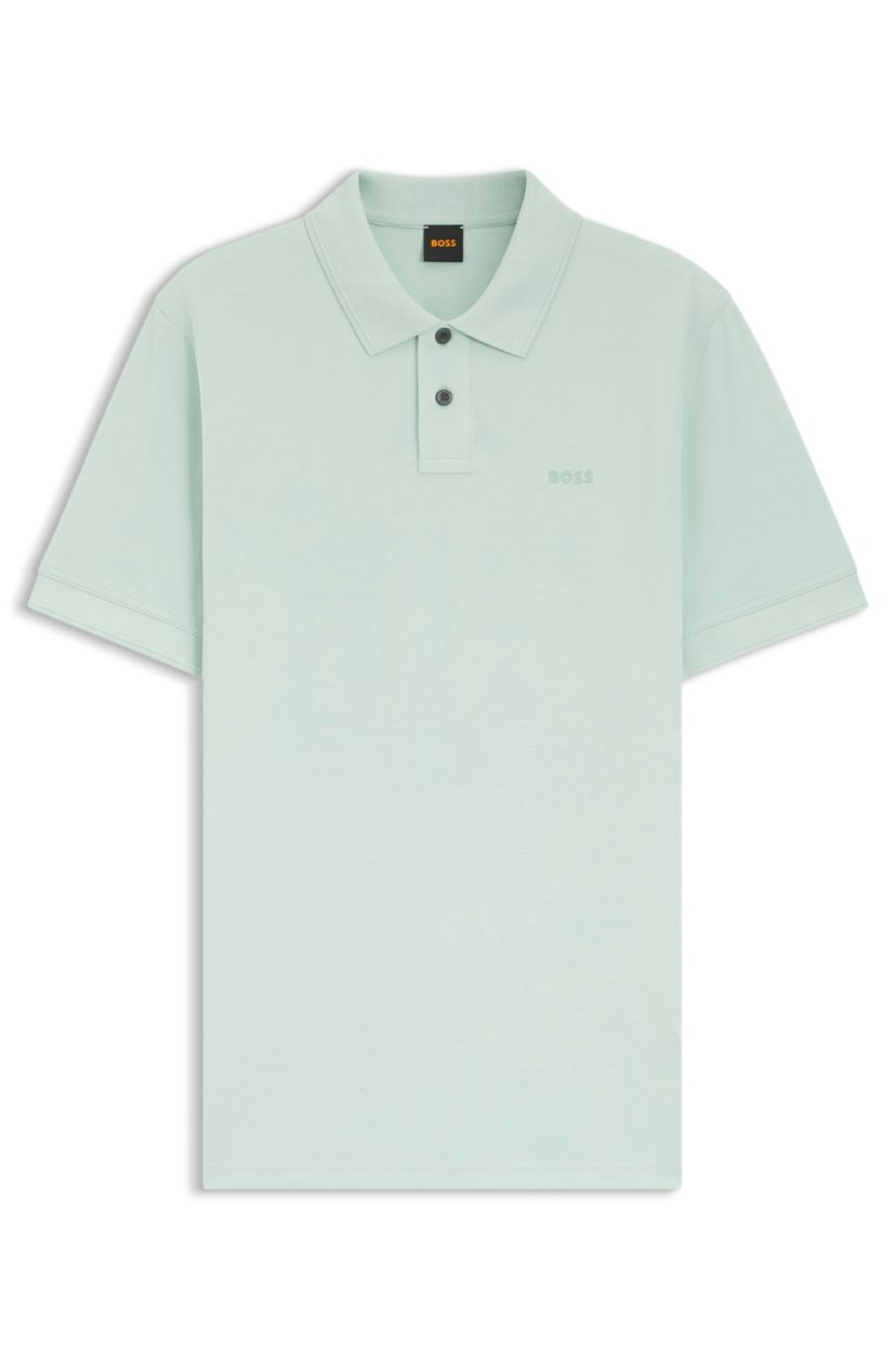 Polokošeľa z bavlneného piké s logom - Turquoise/Aqua