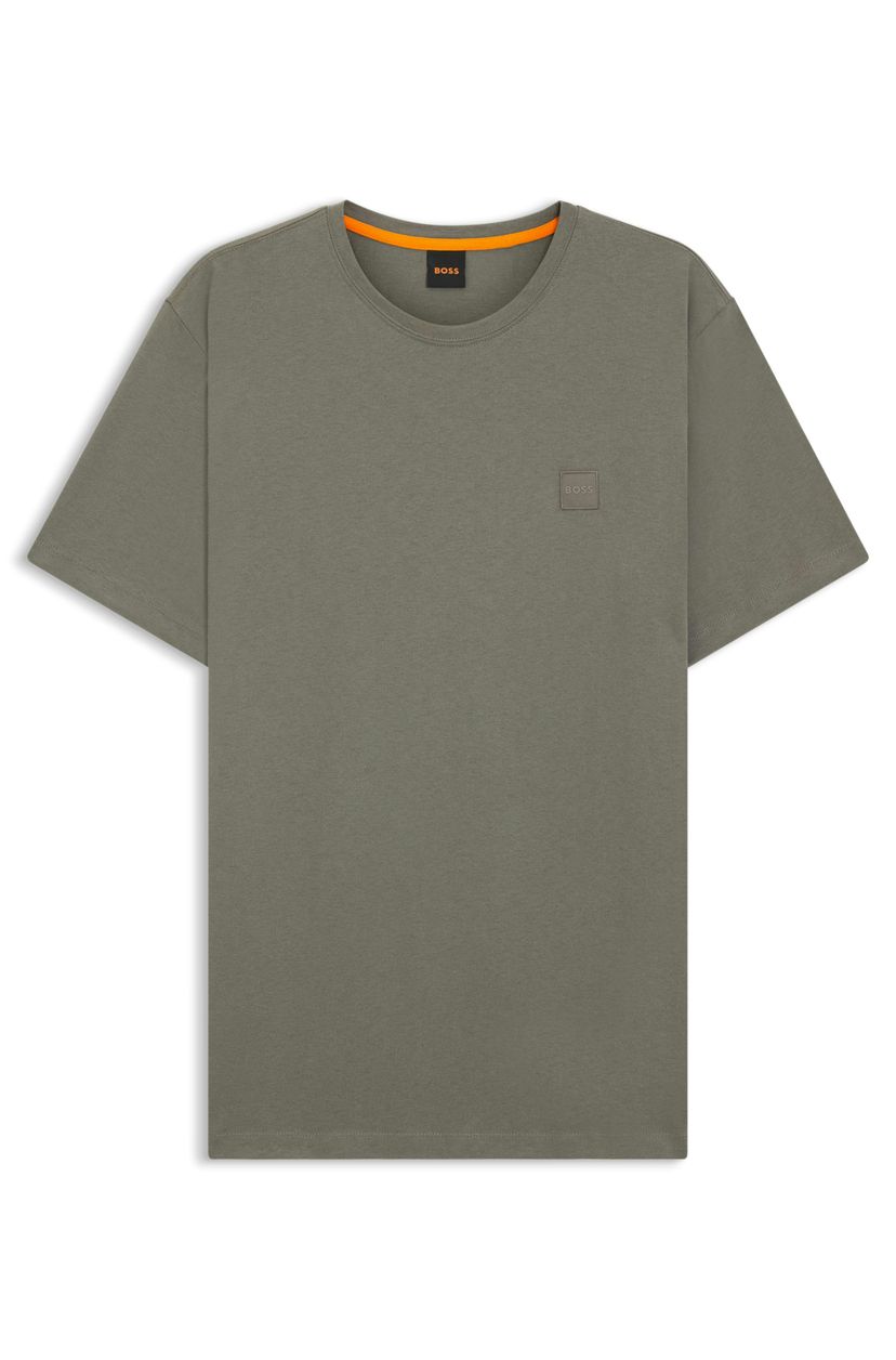 Bavlněné tričko s nášivkou s logem - Open Grey