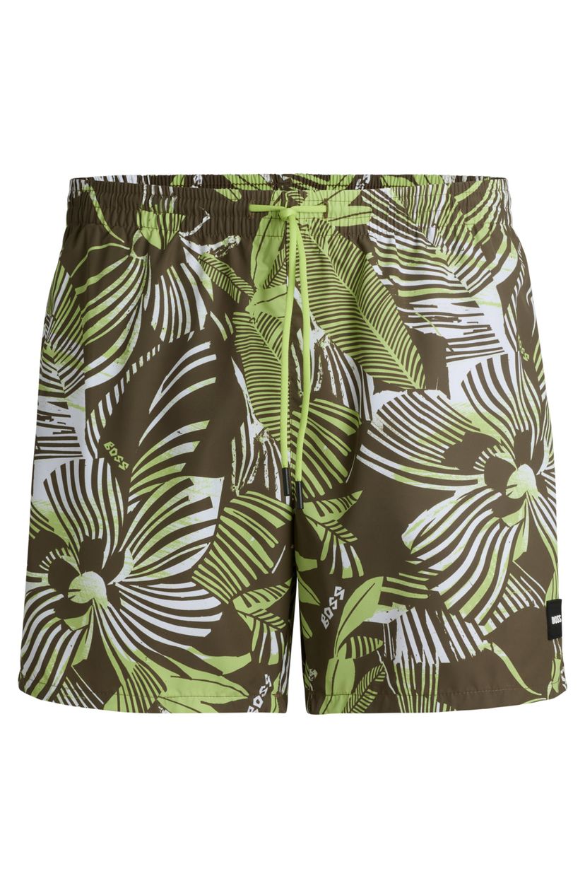 Rychleschnoucí plavecké šortky s celoplošným potiskem - Medium Green
