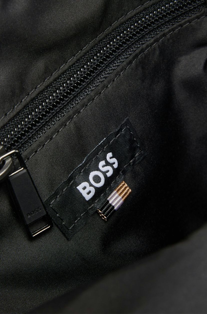 Crossbody kabelka ze strukturované látky s vyvýšeným logem - Black - galerie #2