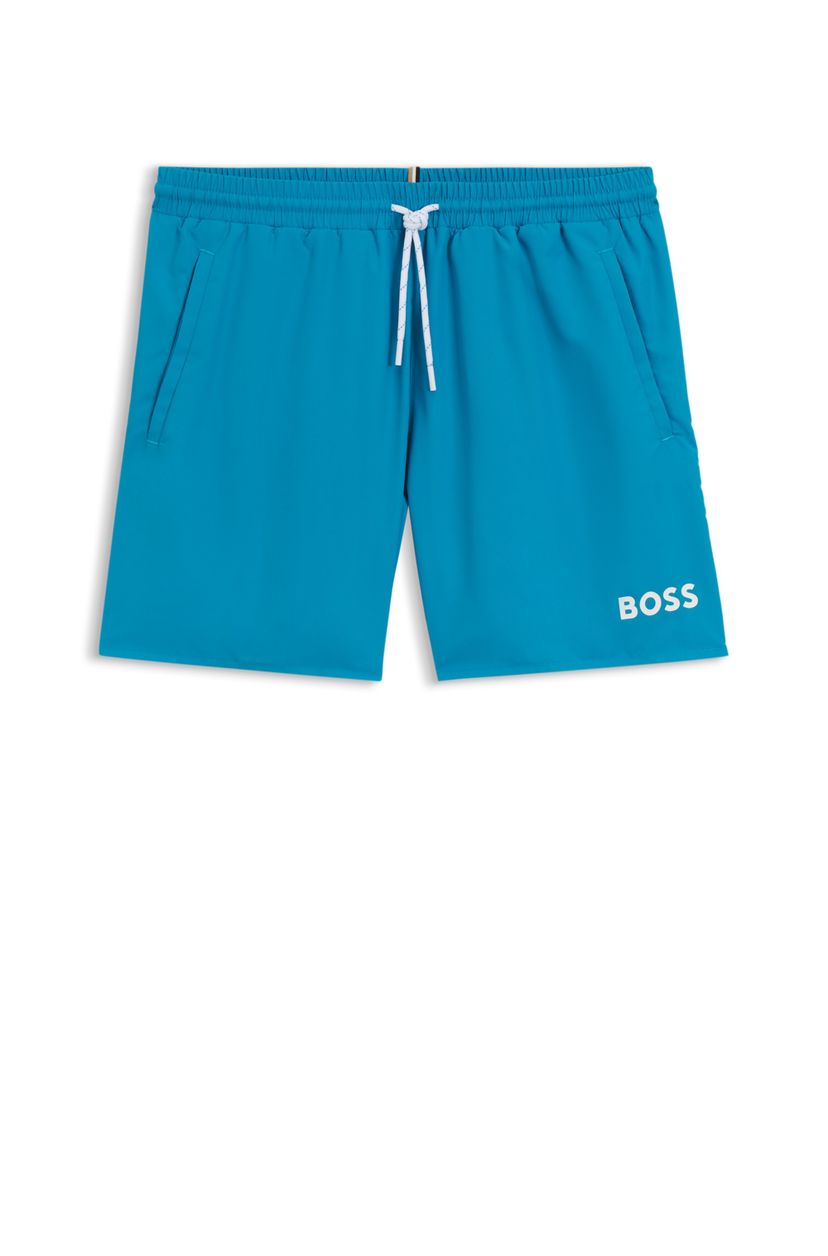 Rychleschnoucí plavecké šortky s potiskem loga - Turquoise/Aqua
