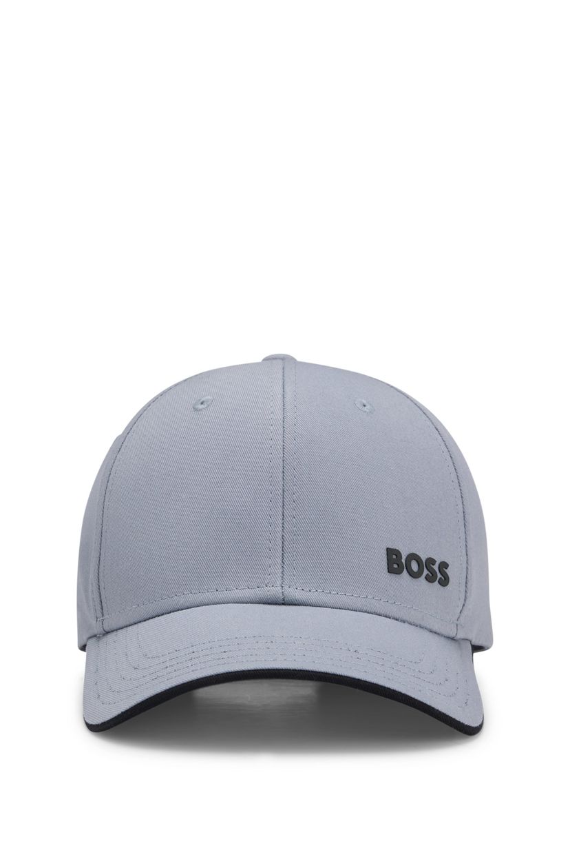 Bavlněná keprová čepice s potiskem loga - Dark Grey