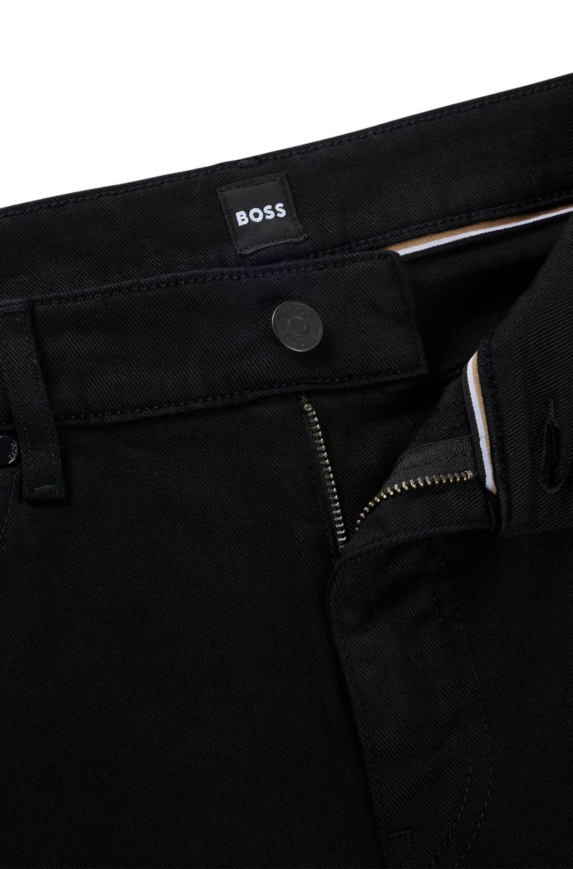 Džíny Maine regular fit z italského černého strečového denimu - Black - galerie #1