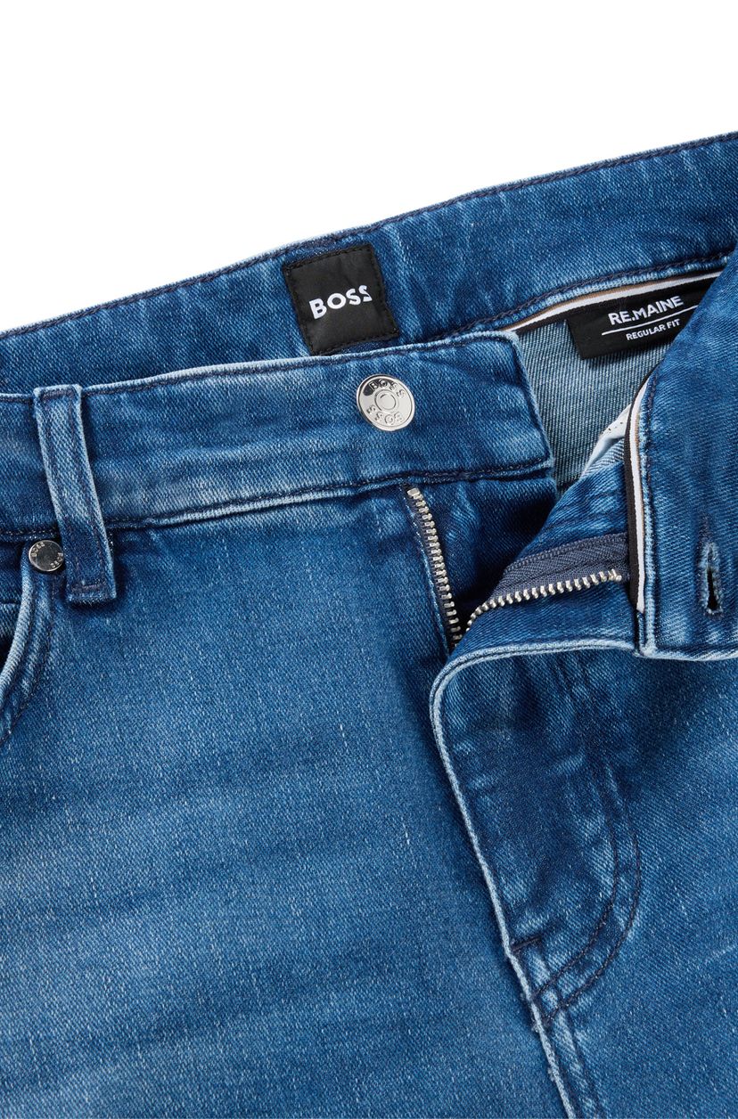 Džíny Maine regular fit z super měkkého modrého denimu - Medium Blue - galerie #1