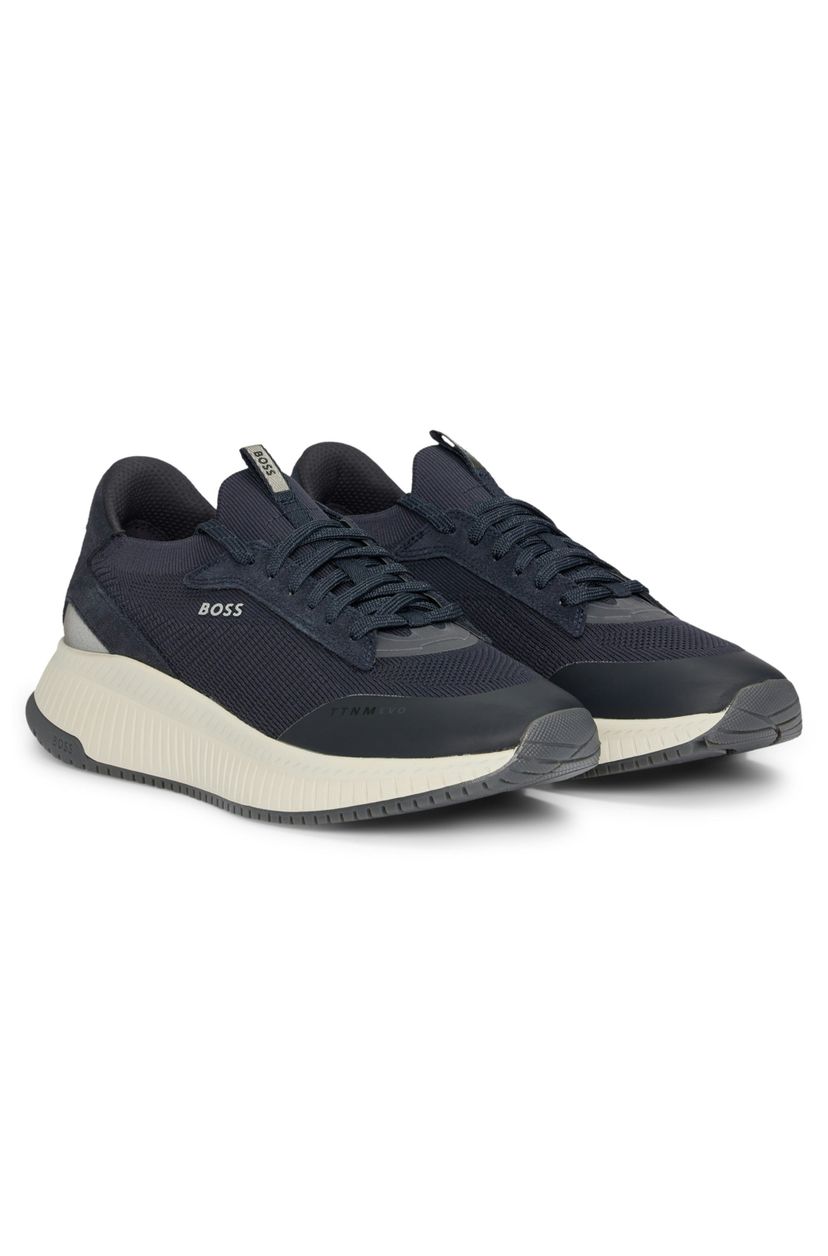 Tenisky TTNM EVO s pleteným svrškem a semišovými lemováním - Dark Blue