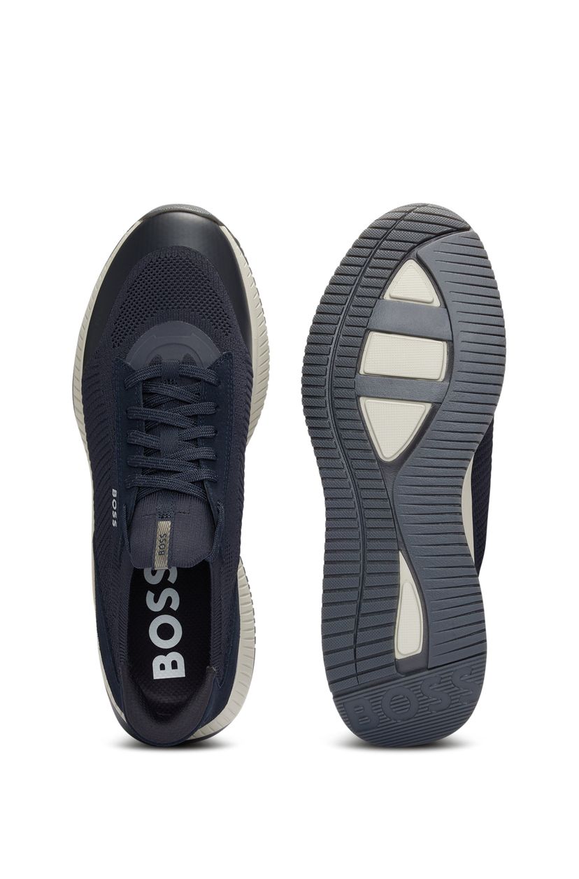 Tenisky TTNM EVO s pleteným svrškem a semišovými lemováním - Dark Blue - galerie #1