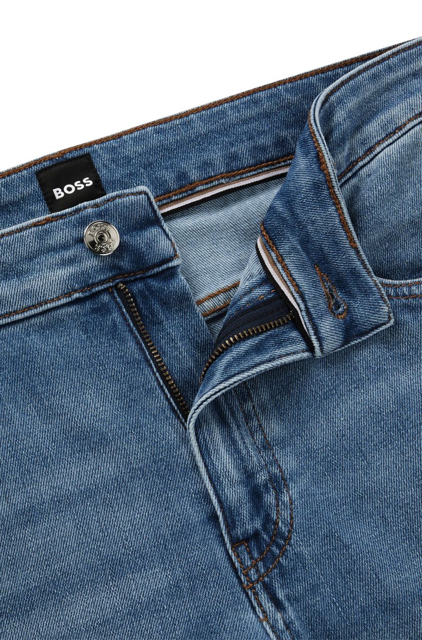 Džíny Delaware slim fit z modrého pohodlného strečového denimu - Bright Blue - galerie #1