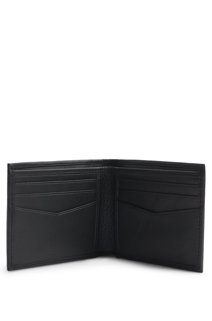 Pouzdro na karty z italské kůže s logem - Black - galerie #1