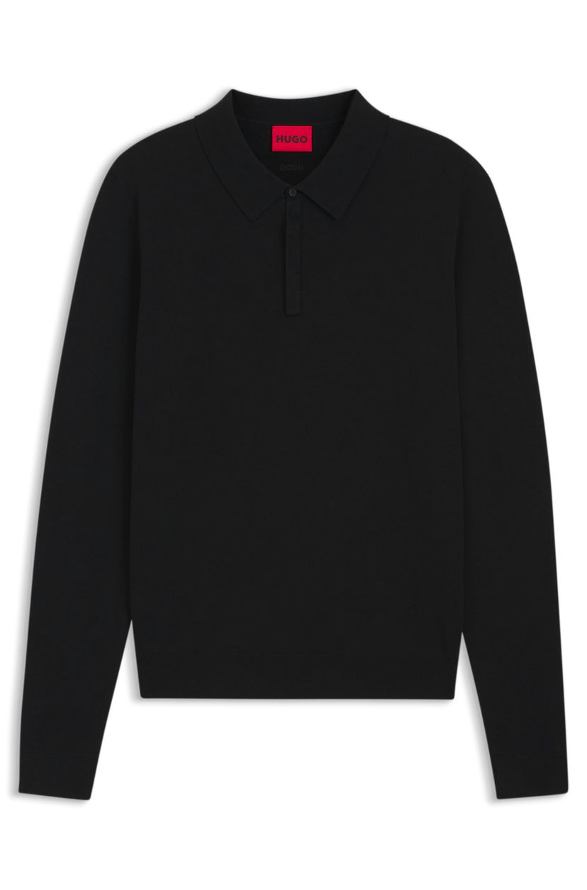 Pletené polo slim fit se zadním logem