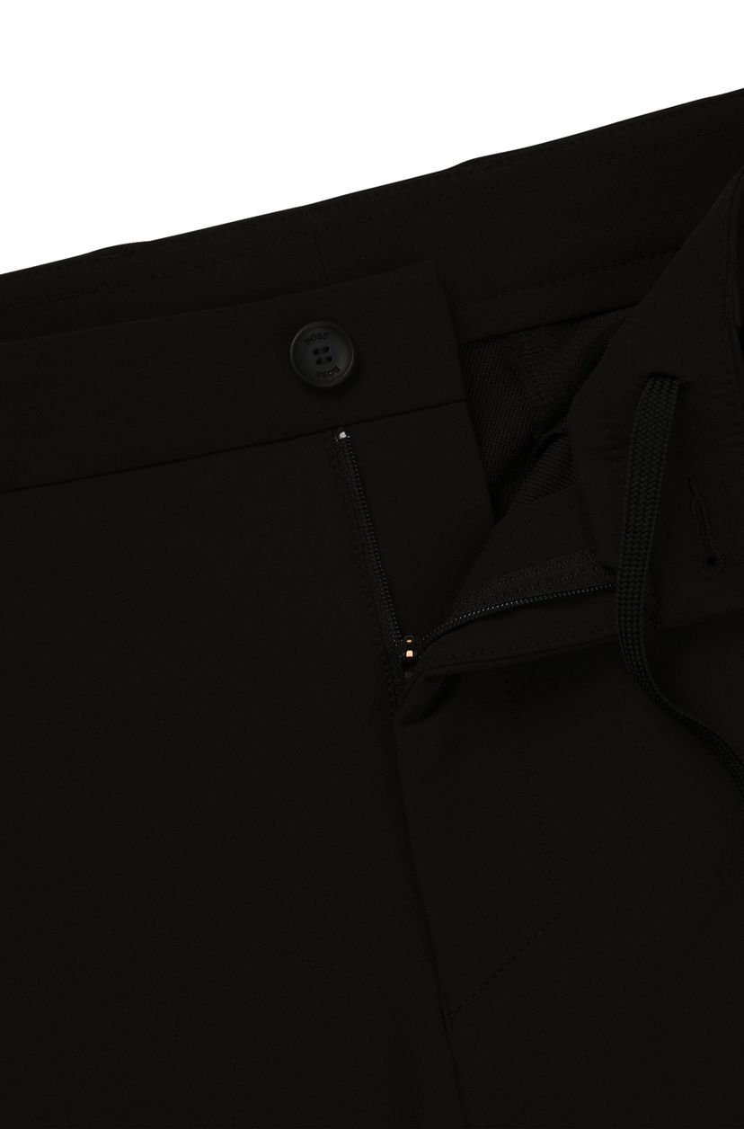 Kalhoty slim fit z voděodolné strečové tkaniny - Black - galerie #1