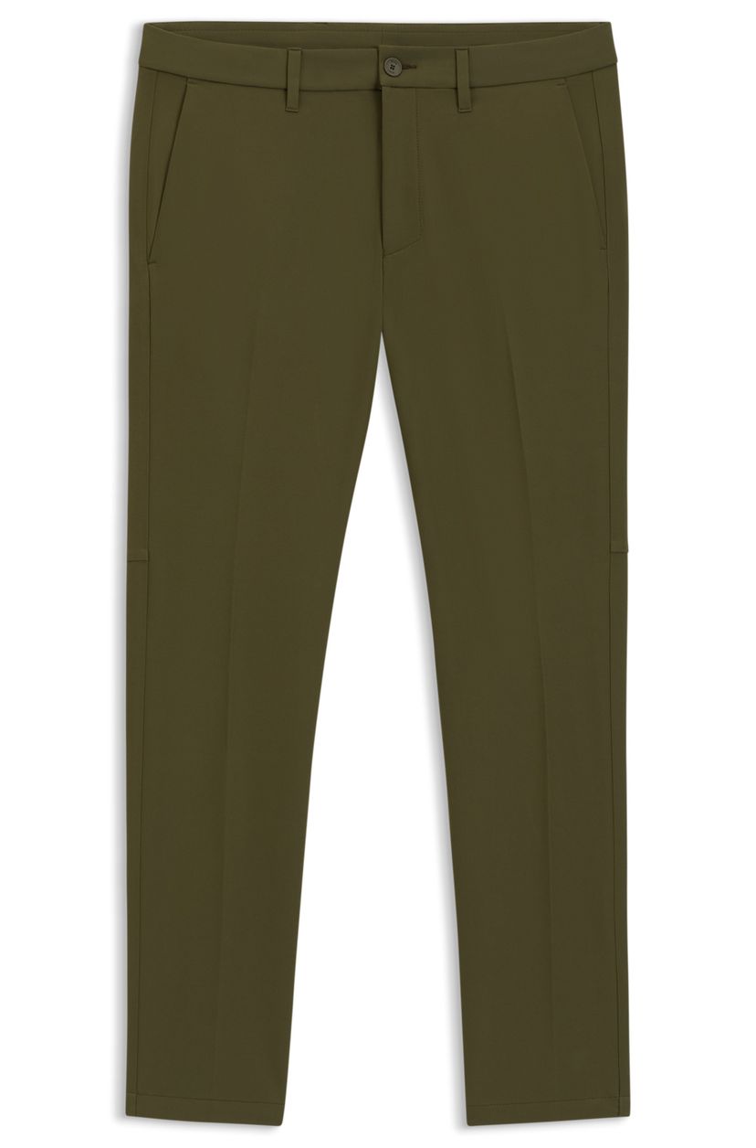 Kalhoty slim fit z voděodolné strečové tkaniny - Dark Green