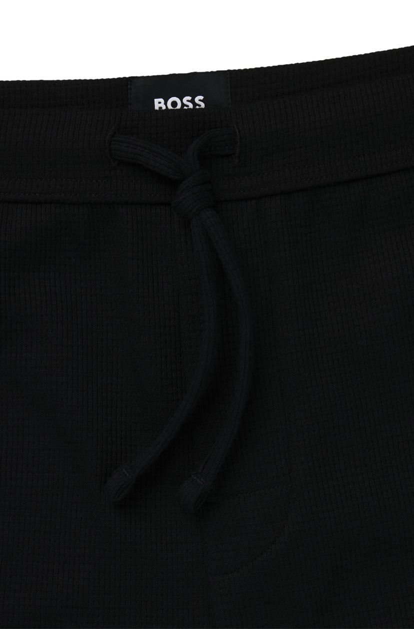 Pyžamové kalhoty z bavlněné směsi s vyšívaným logem - Black - galerie #1