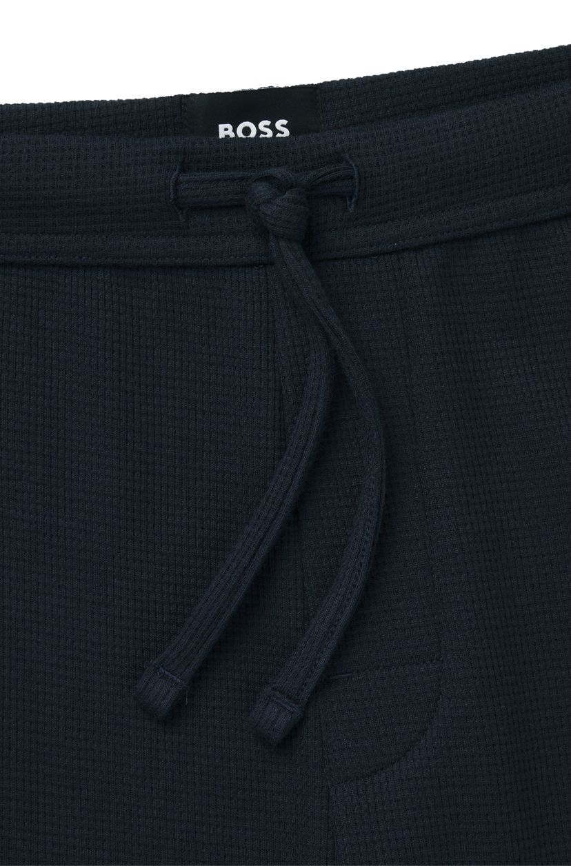 Pyžamové kalhoty z bavlněné směsi s vyšívaným logem - Dark Blue - galerie #1