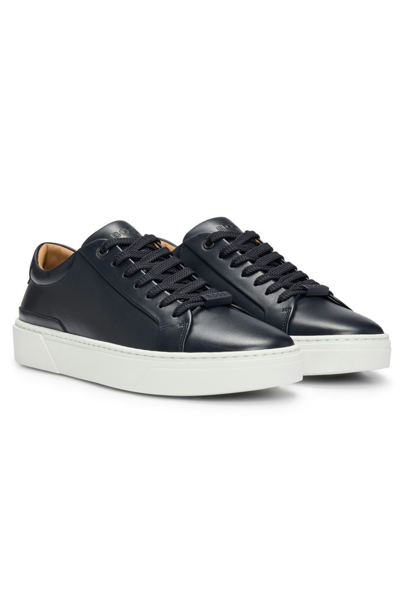 Tenisky Gary s koženým svrškem - Dark Blue
