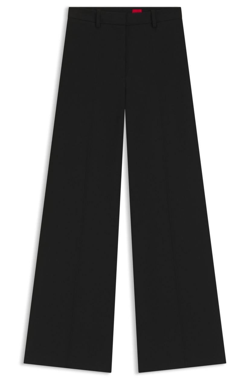 Regular fit kalhoty ze strečové látky s rozšířenou nohavicí