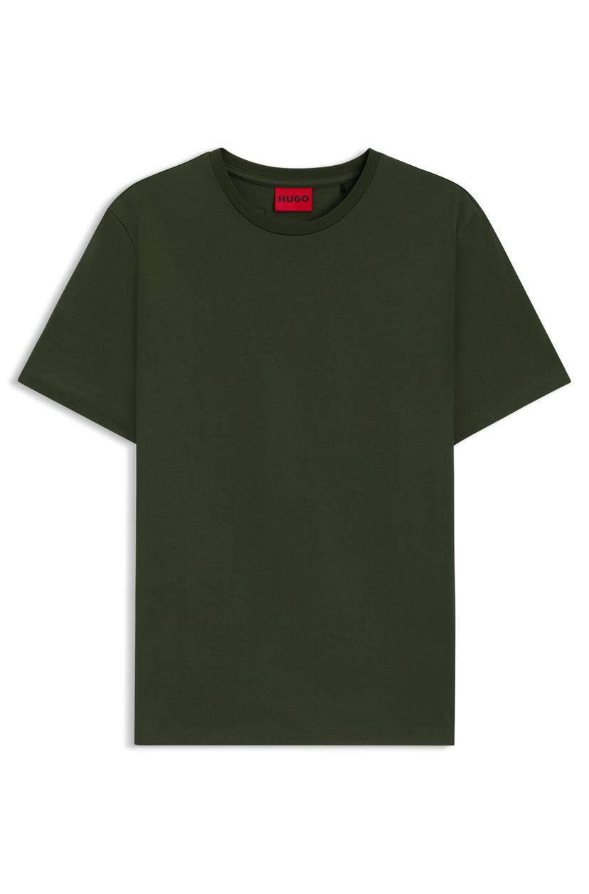 Tričko slim fit z mercerizované bavlny - Dark Green