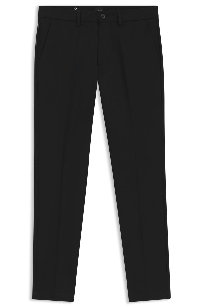 Kalhoty slim fit ze směsi strečové bavlny - Black