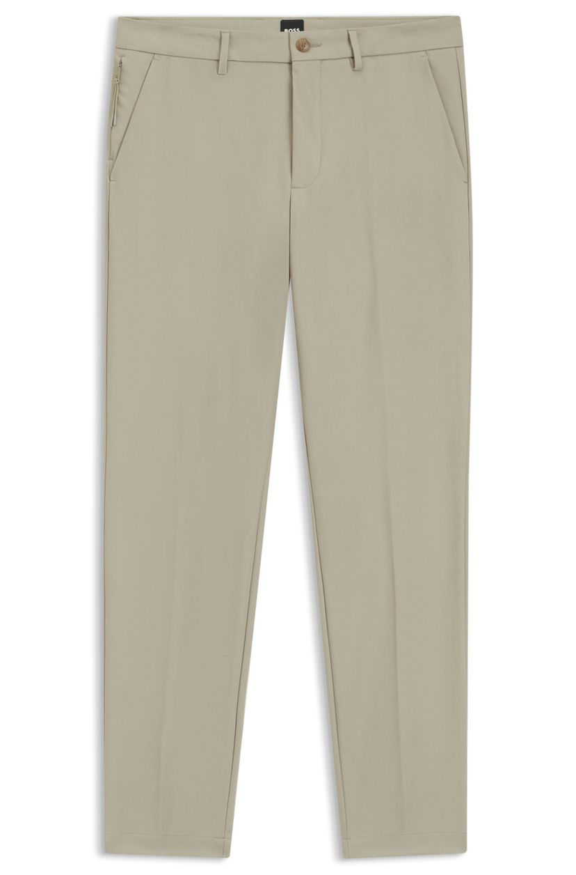 Kalhoty slim fit ze směsi strečové bavlny - Open Beige