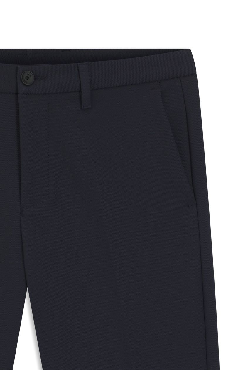 Kalhoty slim fit z voděodolné a snadno žehlitelné látky - Dark Blue - galerie #1