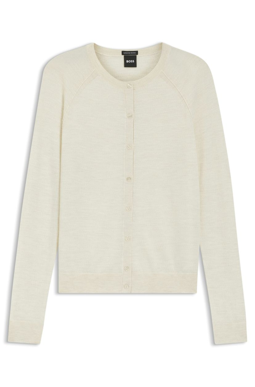 Superjemný kardigan z merino vlny - Open White