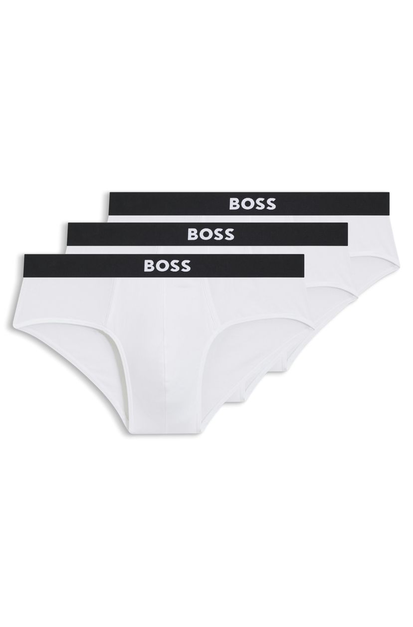 Balení tří boxerek s nízkým pasem z pružné bavlny - White
