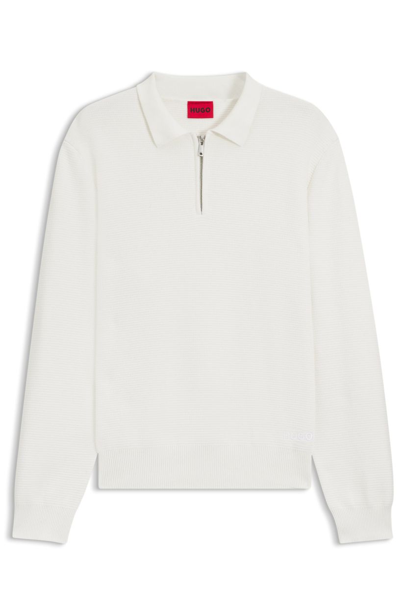 Pletené polo se zipem z interlock bavlny