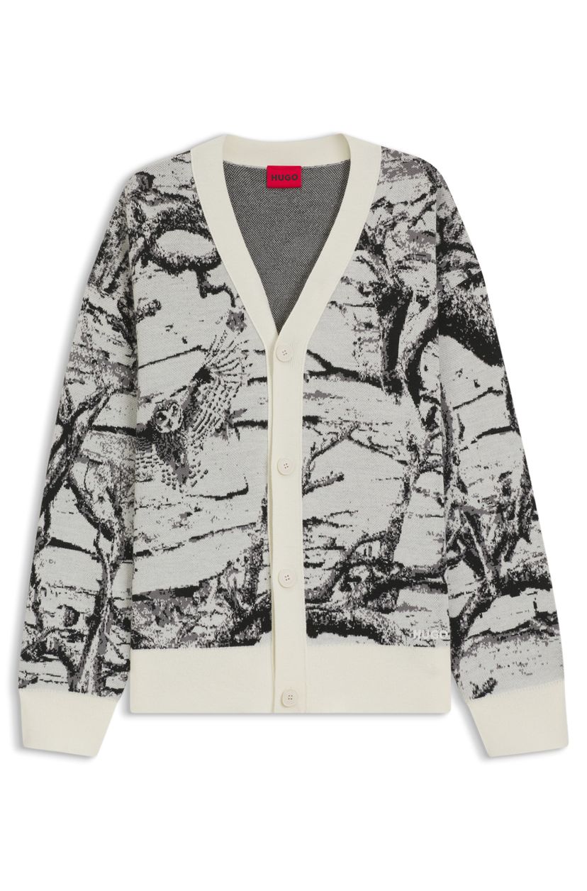 Oversize kardigan s žakárovým vzorem