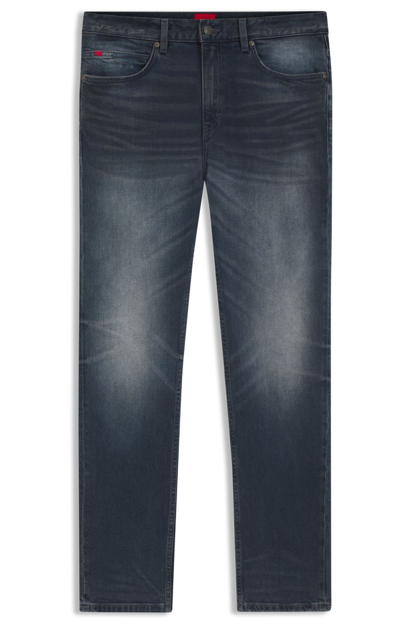 Slim džíny z modrého strečového denimu s „used“ efektem