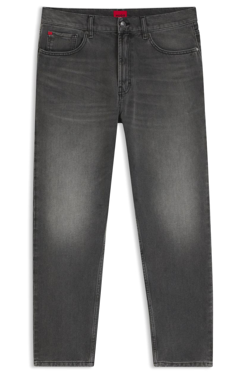 Džíny tapered fit z šedého denimu s efektem opotřebení