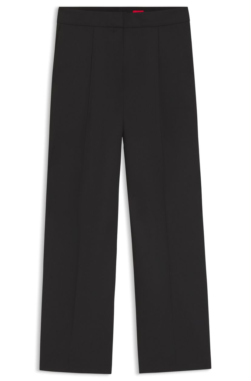 Regular fit kalhoty ze strečové látky se širokou nohavicí