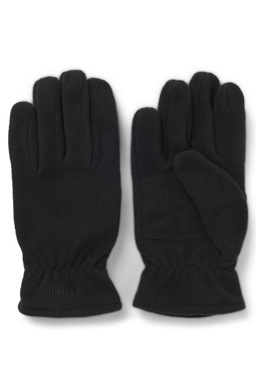 Fleece rukavice s dlaněmi z umělé semiše