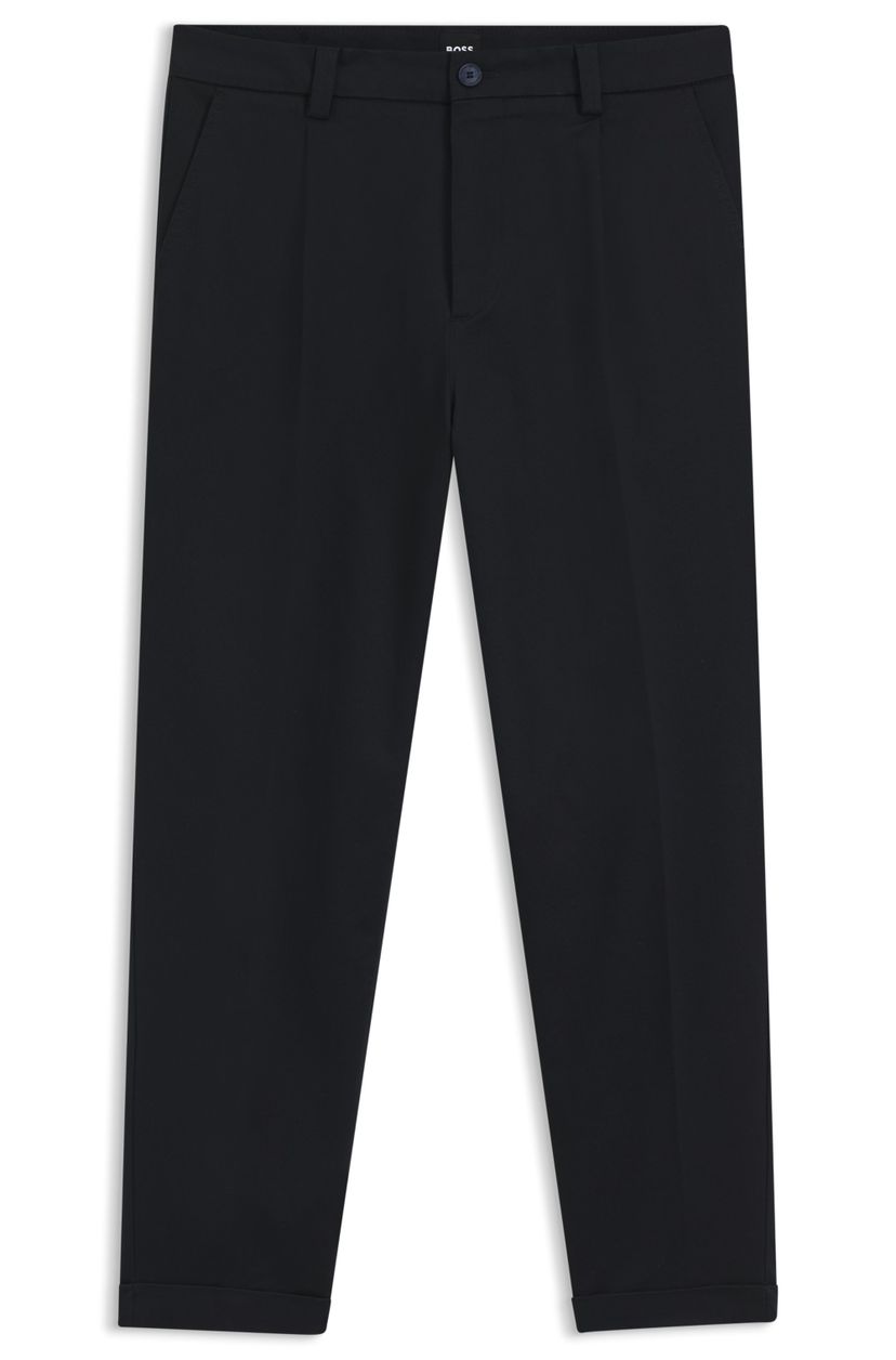 Tapered kalhoty ze strečového twillu - Dark Blue