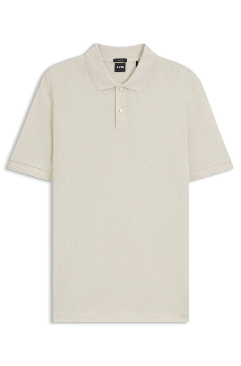 Bavlněné polo s rybí kostí (herringbone) strukturou