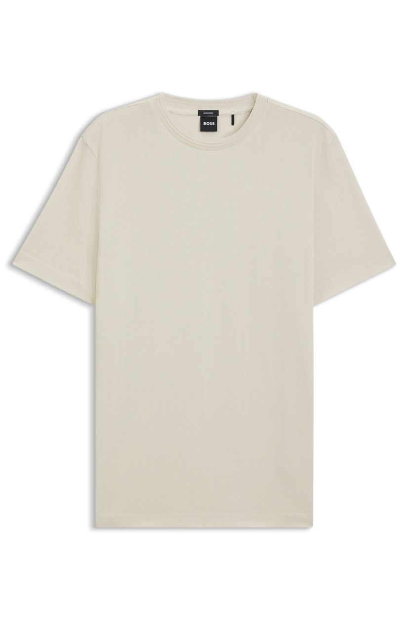 Bavlněné tričko se strukturou rybí kosti