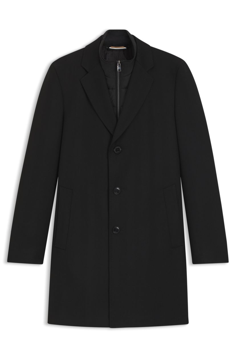 Slim-fit vodoodpudivý kabát s odnímatelnou vložkou - Black