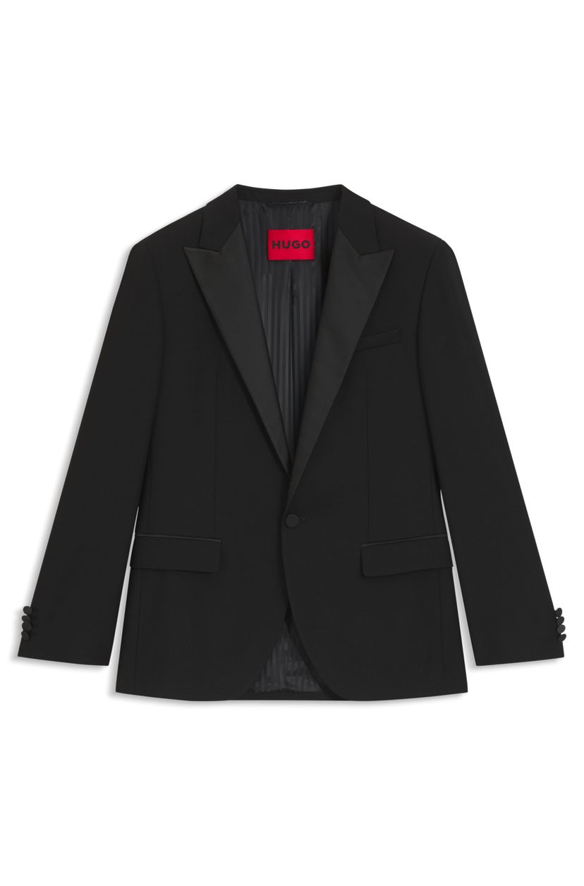 Smokingové sako slim fit ze strečového žakáru