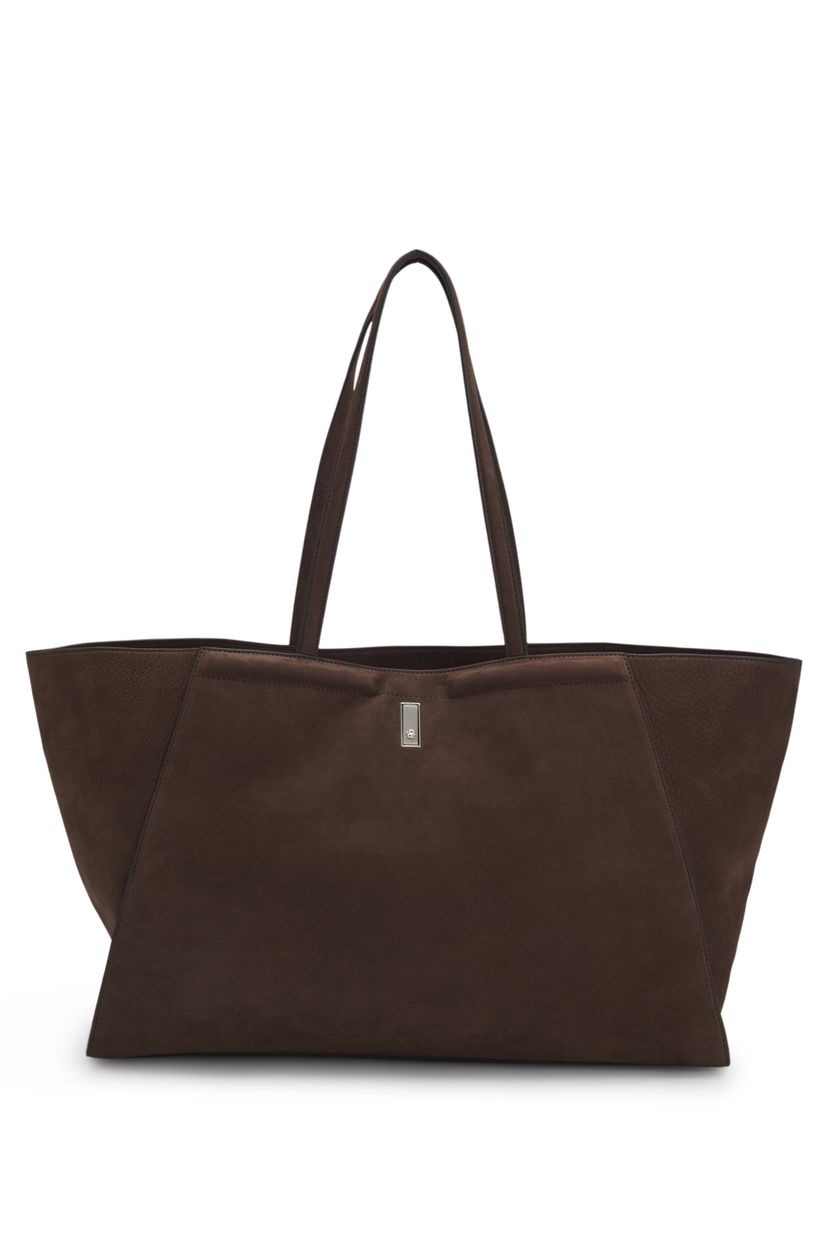 Shopper kabelka Ariell z nubuku s monogramem Double B
