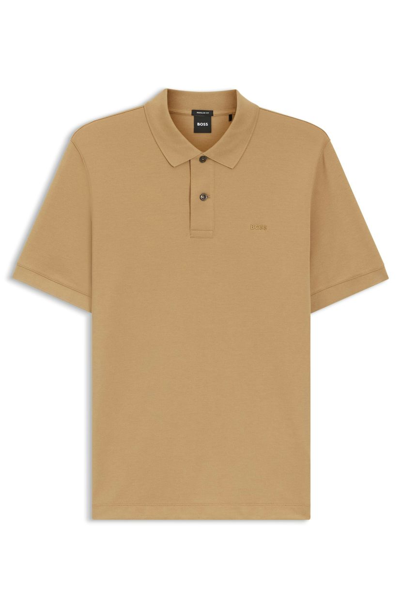 Polotričko Pallas z bavlněného piké s vyšívaným logem - Medium Beige