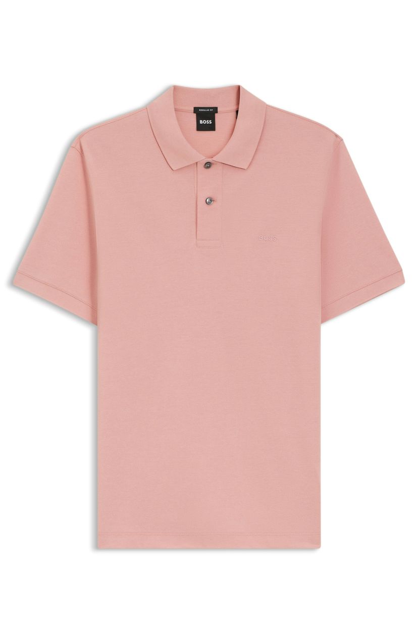 Polotričko Pallas z bavlněného piké s vyšívaným logem - Light/Pastel Pink