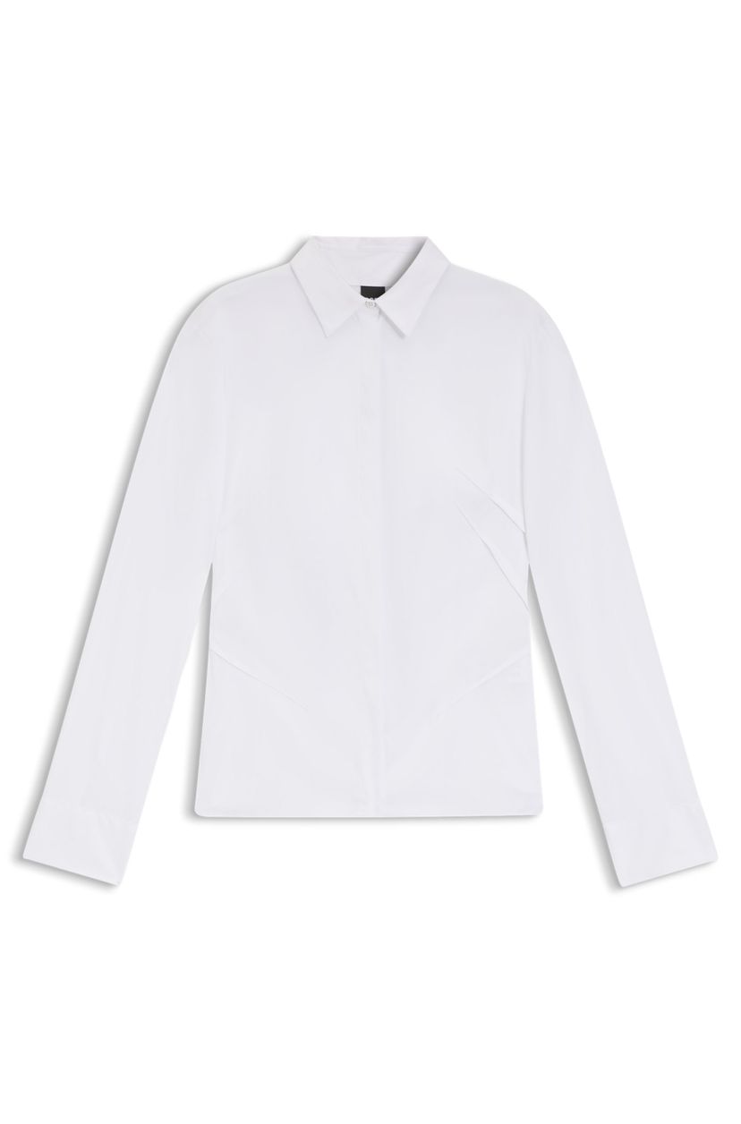 Halenka slim fit z popelínu z bavlněné směsi, která se snadno žehlí