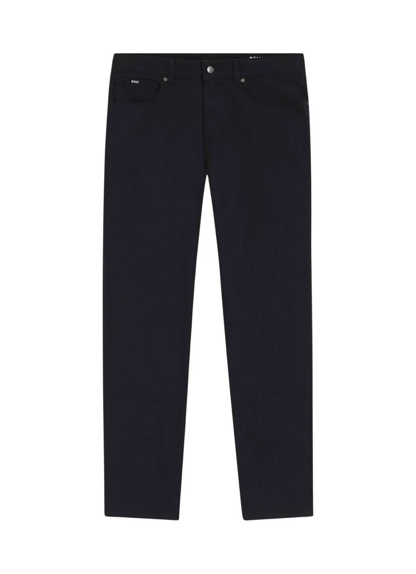 Kalhoty Maine regular střihu ze strečové bavlny dobby - Dark Blue