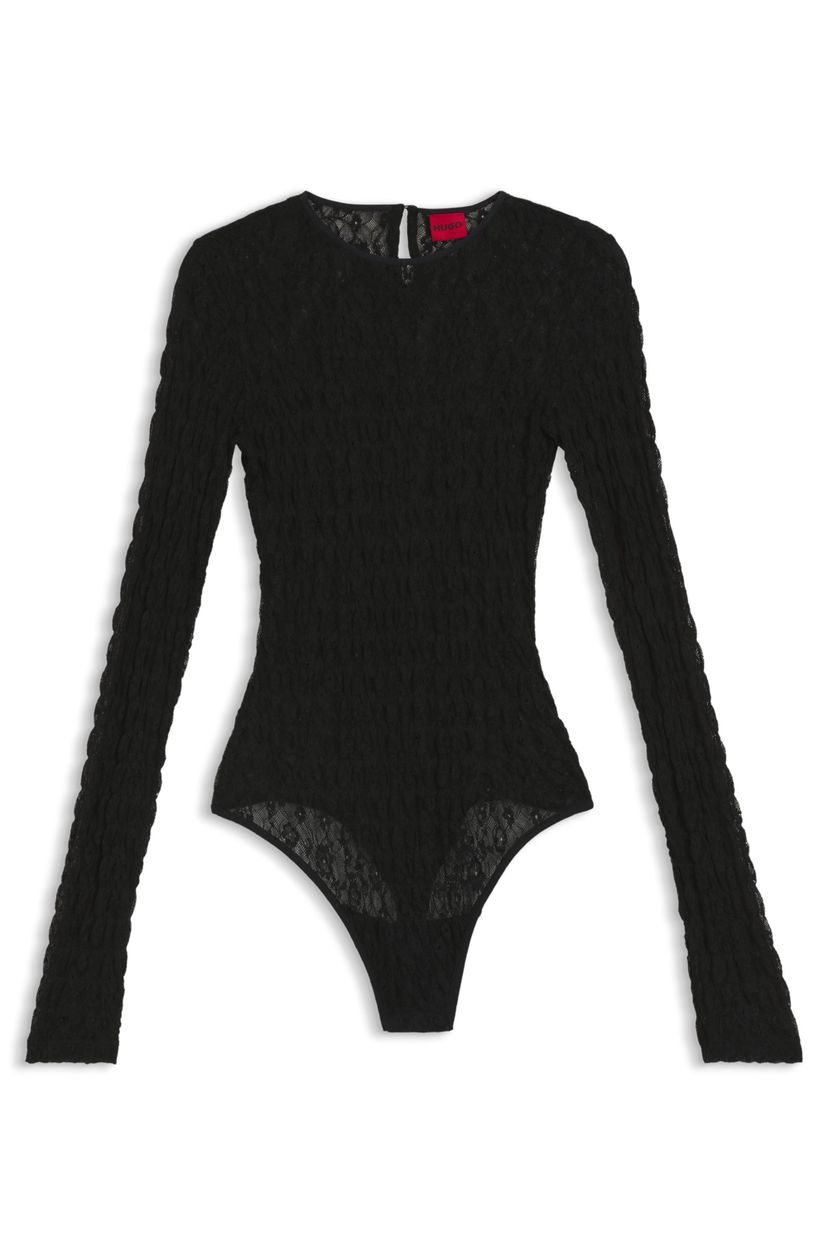 Body slim fit z pružné krajky