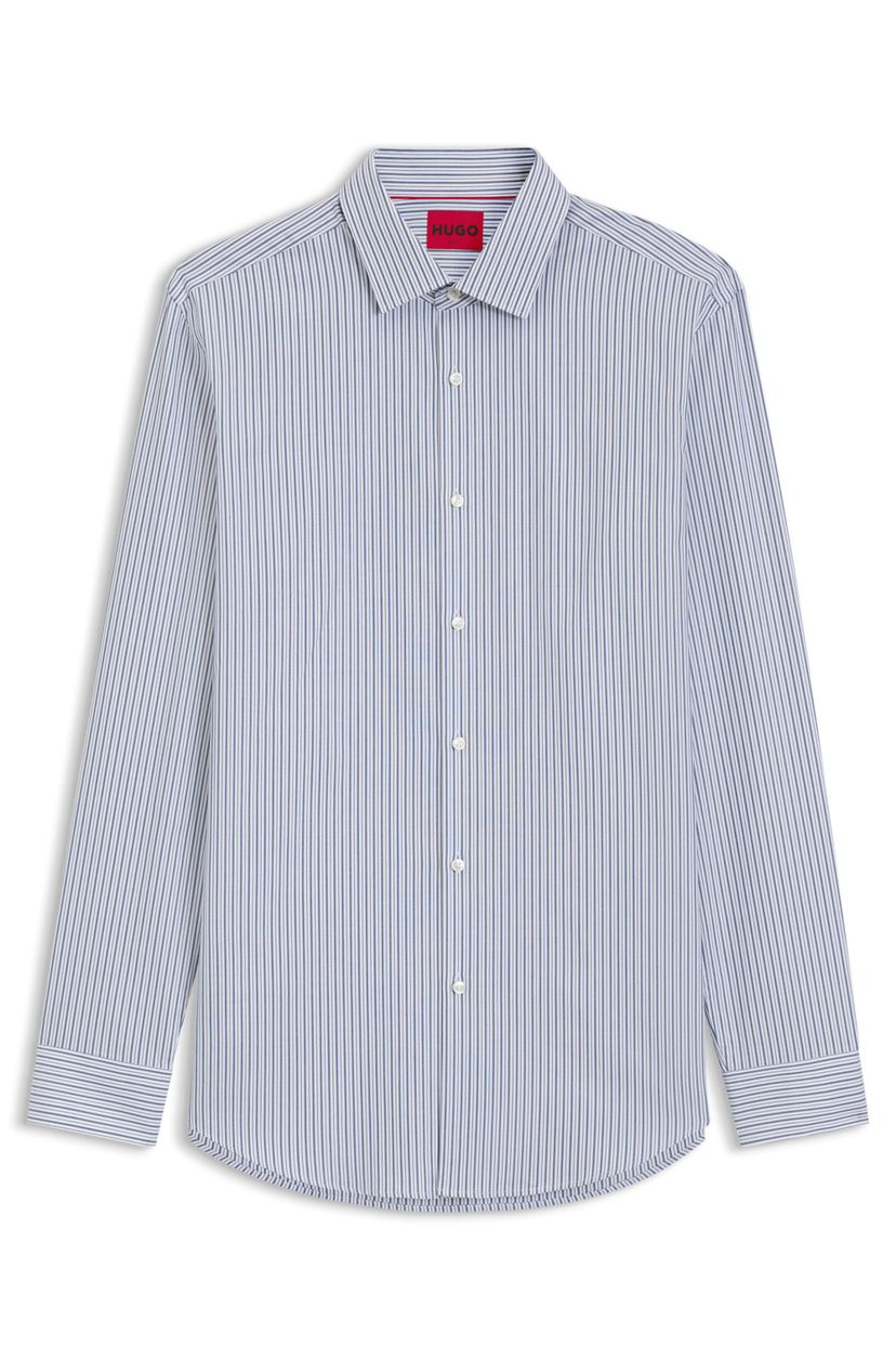 Košile slim fit z oxfordské bavlny s manžetami ve tvaru rukávu - Open Blue