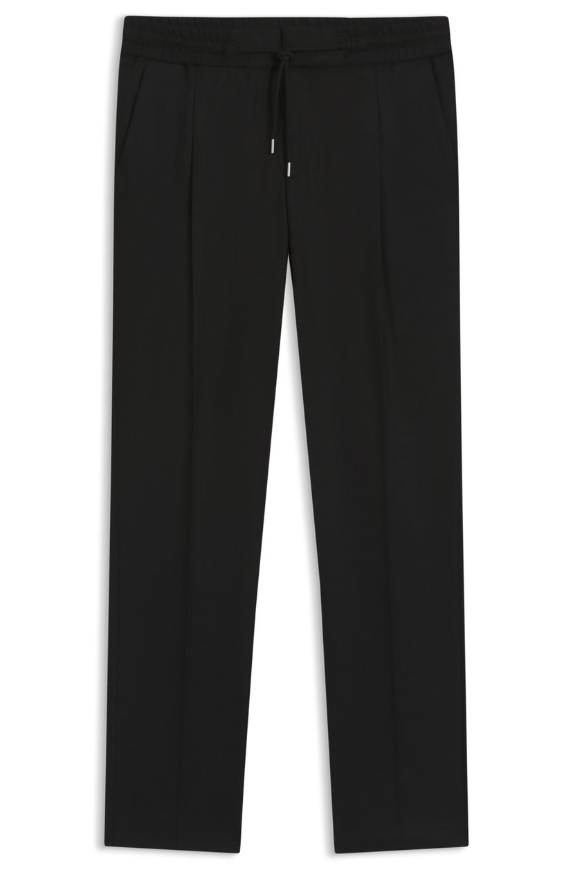 Kalhoty slim fit z keprové tkaniny se stahovací šňůrkou v pase