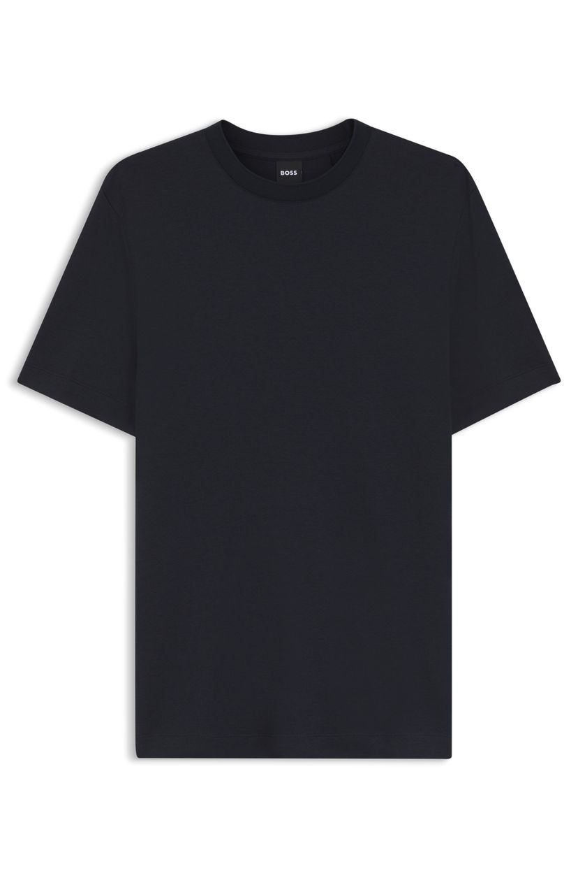 Tričko regular střihu z měkkého piké - Dark Blue